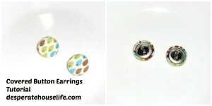 Covered Button Earrings Tutorial