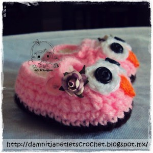 Adorable Baby Owl Booties {crochet}