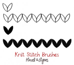 Free Knit-Stitch Photoshop Brushes