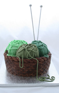 How to make a knitting basket cake