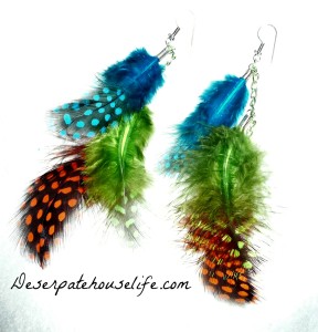 How to Make Feather Shoulder Duster Earrings {diy}