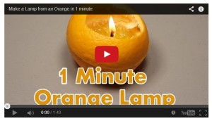 Make a Candle from an Orange in 1 Minute