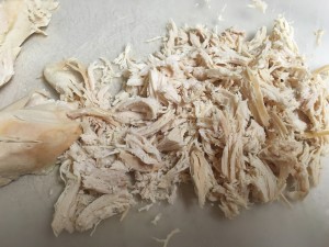 Two ingredient slow cooker shredded chicken
